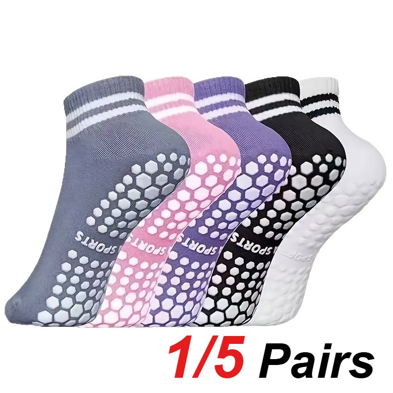 1/5 par de calcetines de silic - Medias Para Pilates Y Yoga reseña y precio